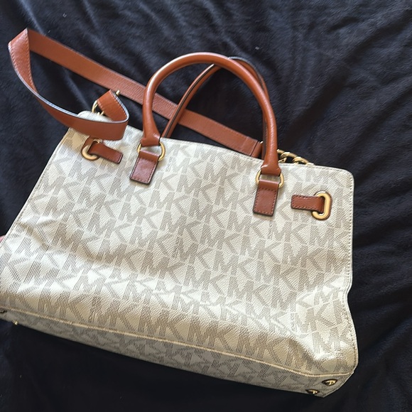 Michael Kors Hamilton Signature tote shoulder bag vanilla - Picture 7 of 8